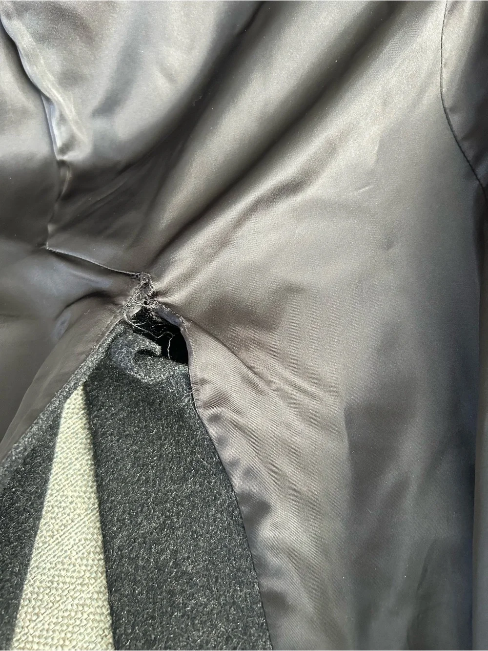 Polo Ralph Lauren 100% Cashmere Overcoat 42R Gray Long Trench Coat Blue Label